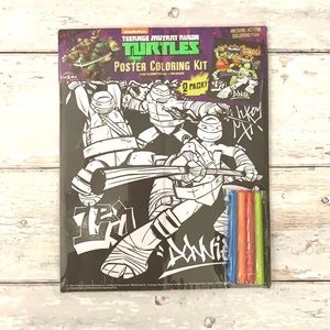 Teenage Mutant Ninja Turtles Art Kit Poster Coloring Cra-Z-Art NEW Kids